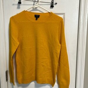 Talbots Petites Mustard Yellow Cashmere Sweater Sz MP